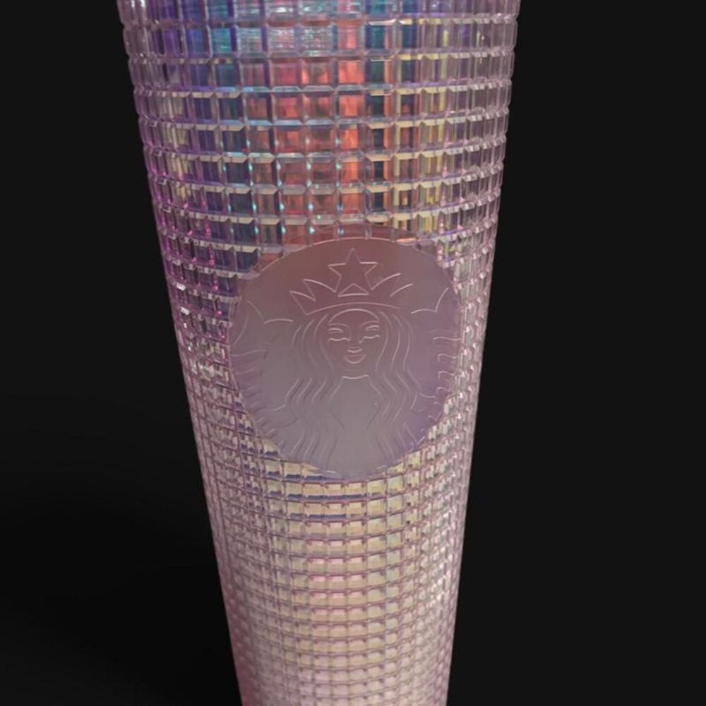 Starbucks Pink Iridescent Jeweled Tumbler 24 oz